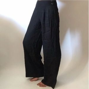 WHBM Black Wide-leg Dress pants